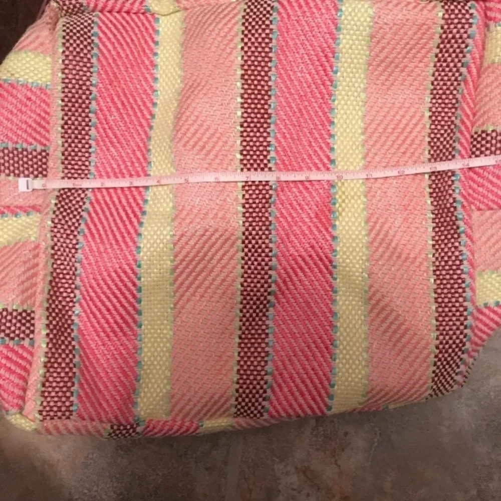 New Anthropologie cotton blend woven tote bag
